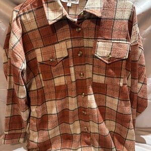 Plaid Button-Up Shirt